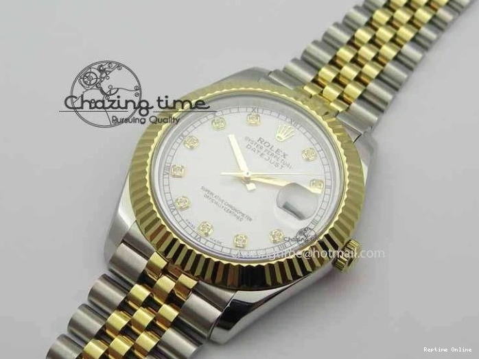 0228 DateJust II 41mm SS YG BP Maker Best Edition White Diam Dial On Jubilee Bracelet A ModernLook 3663